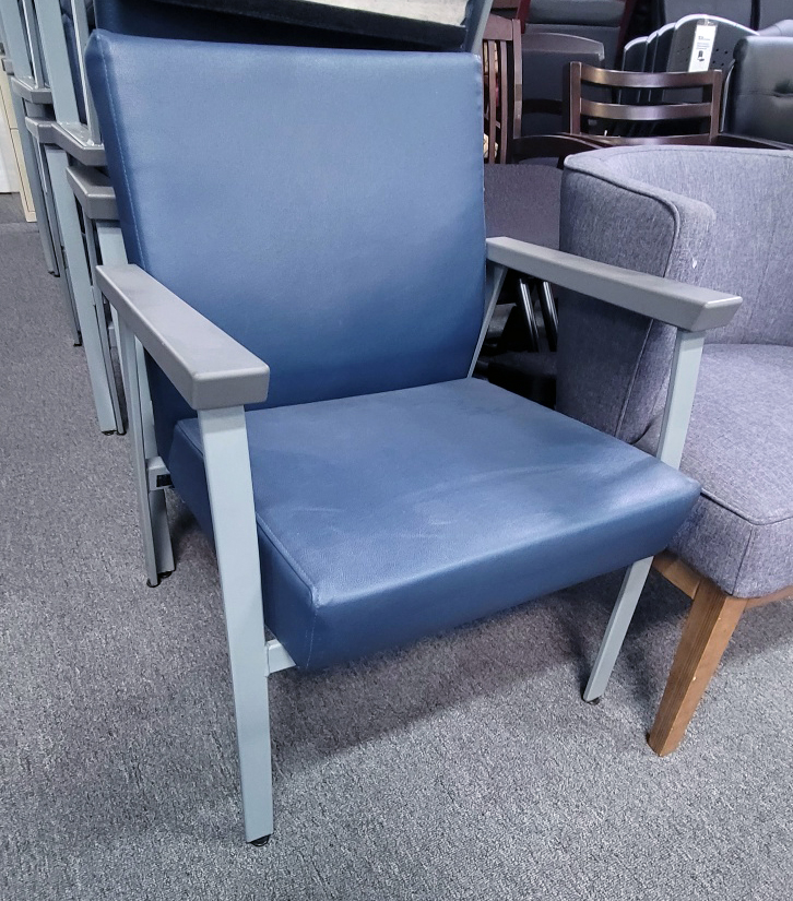 Used blue guest chair