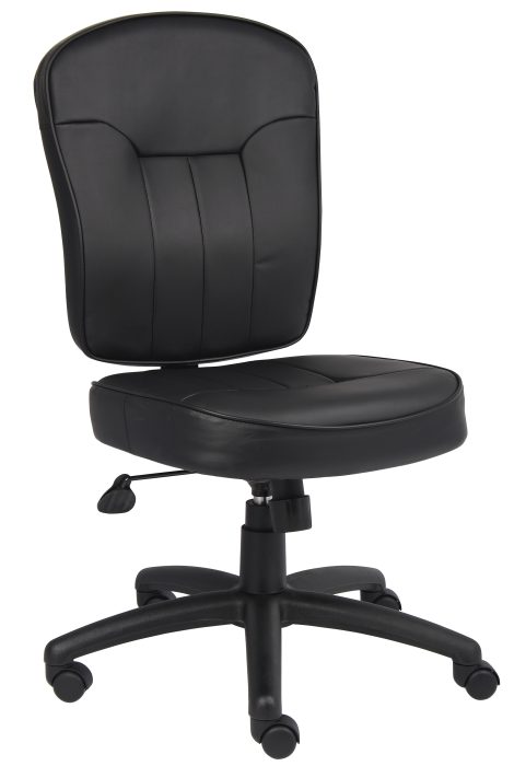 Black Leather Task Chair — office furniture at Total Office Furniture