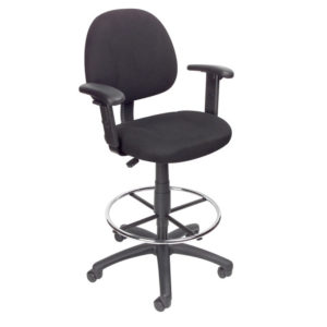 Ergonomic Works Adjustable Drafting Chair with Adjustable Arms and Removable Foot Rest — office furniture at Total Office Furniture