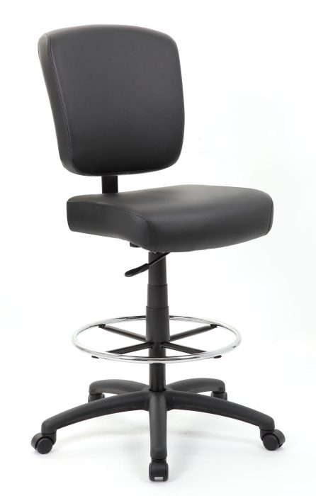 Boss 300 lb Heavy Duty Office Stool, Black — office furniture at Total Office Furniture