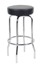 29" Chrome/Black Stool — office furniture at Total Office Furniture