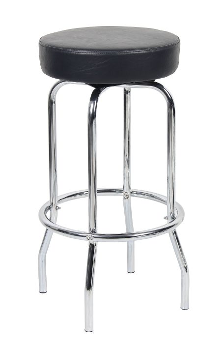 29" Chrome/Black Stool — office furniture at Total Office Furniture