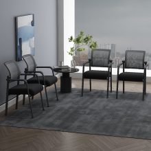 Mesh 4-Legged Guest Chair, Black (Model B6889-BK) — office furniture at Total Office Furniture