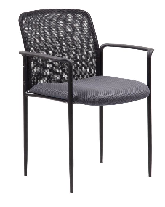 Stackable Mesh Guest Chair - Grey — office furniture at Total Office Furniture