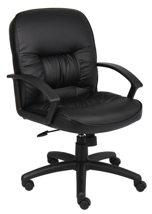 Boss Mid-Back LeatherPlus Chair — office furniture at Total Office Furniture
