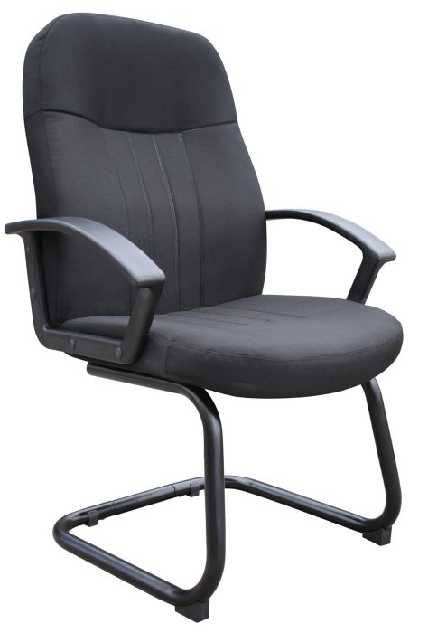 Mid Back Fabric Guest Chair In Black — office furniture at Total Office Furniture