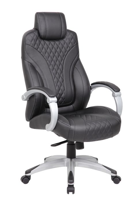 Boss Executive Hinged-Arm Chair, Black — office furniture at Total Office Furniture