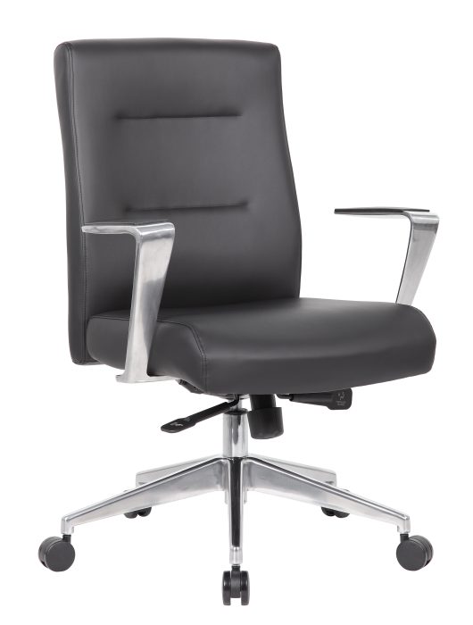 Boss Modern Conference Chair with Aluminum Arm & Base — office furniture at Total Office Furniture