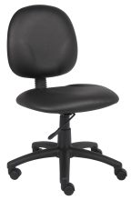 Diamond Task Chair in Black Antimicrobial Vinyl — office furniture at Total Office Furniture