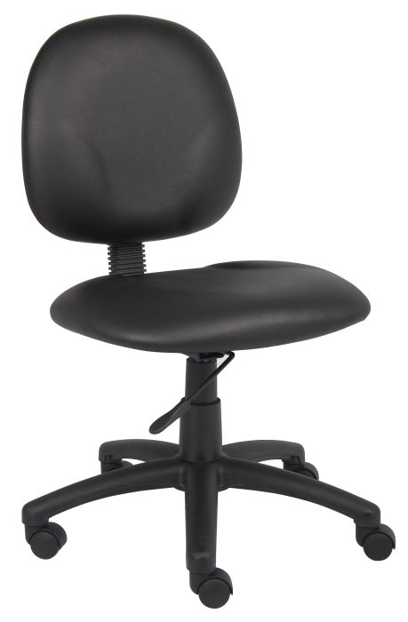 Diamond Task Chair in Black Antimicrobial Vinyl — office furniture at Total Office Furniture