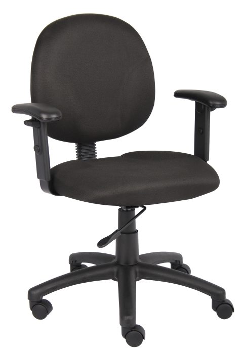 Diamond Task Chair in Black w/ Adjustable Arms — office furniture at Total Office Furniture