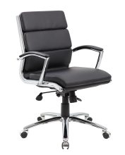 Boss Executive CaressoftPlus Chair with Chrome Base, Mid-Back — office furniture at Total Office Furniture