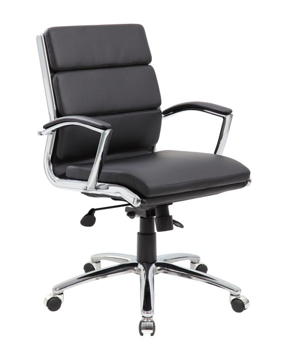 Boss Executive CaressoftPlus Chair with Chrome Base, Mid-Back — office furniture at Total Office Furniture