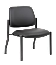 Antimicrobial Armless Guest Chair, 400 lb. weight capacity, Black — office furniture at Total Office Furniture