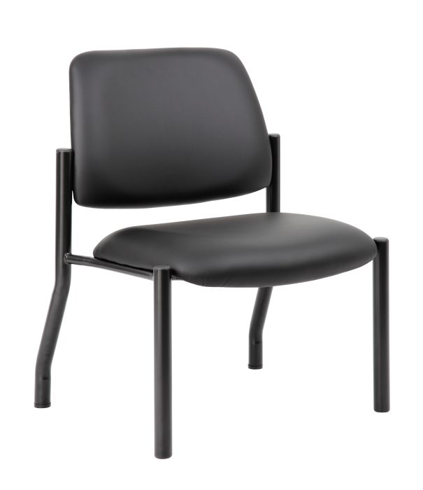 Antimicrobial Armless Guest Chair, 400 lb. weight capacity, Black — office furniture at Total Office Furniture