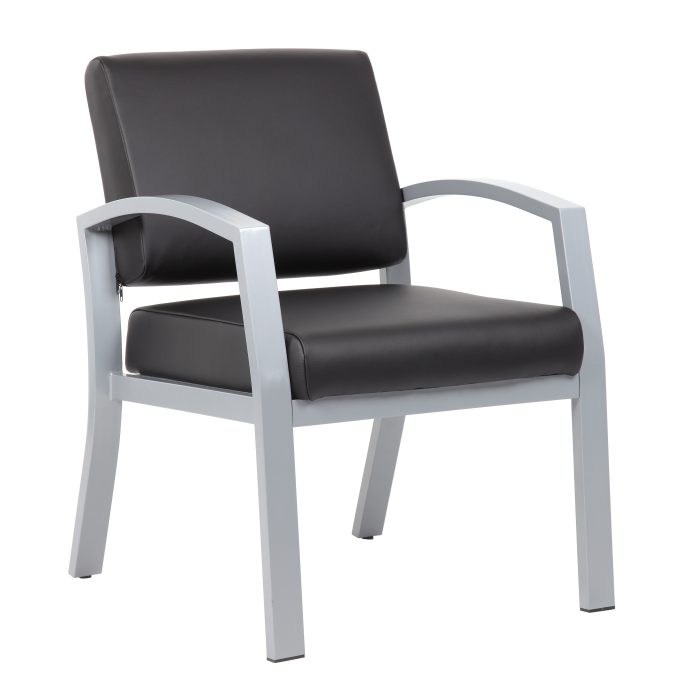 Conrad Antimicrobial Guest/Reception Chair, Black — office furniture at Total Office Furniture