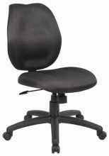 Mid-Back Task Office Chair without Arms, Black (B1016-BK)