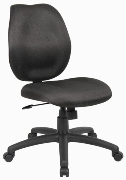 Mid-Back Task Office Chair without Arms, Black (B1016-BK)