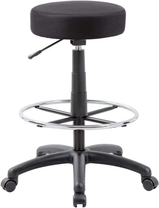 Boss The DOT Drafting Stool, Black (B16210-BK)