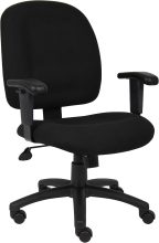 Black Fabric Task Chair with Adjustable Arms (B495-BK)