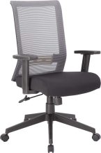 Horizontal Mesh Back Task Chair, Synchro-Tilt (B6566-GY-BK)