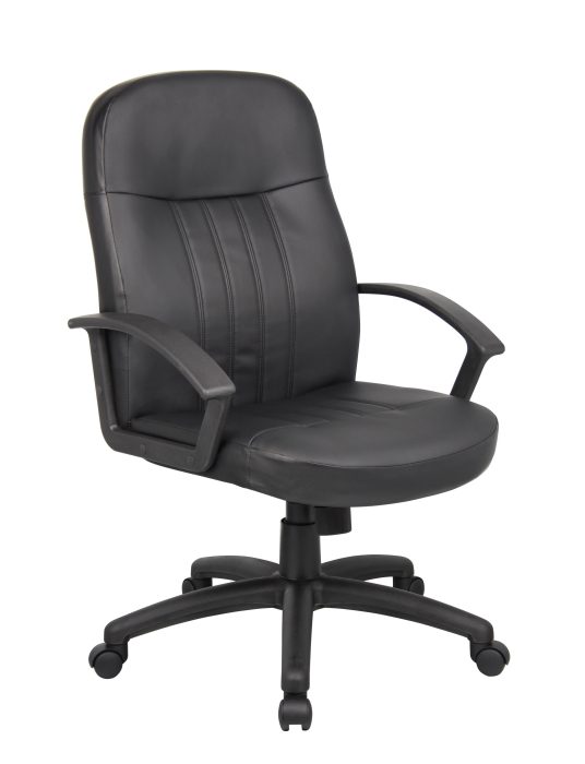 Boss Executive Hi-Back Leather Chair (B8106-BK)