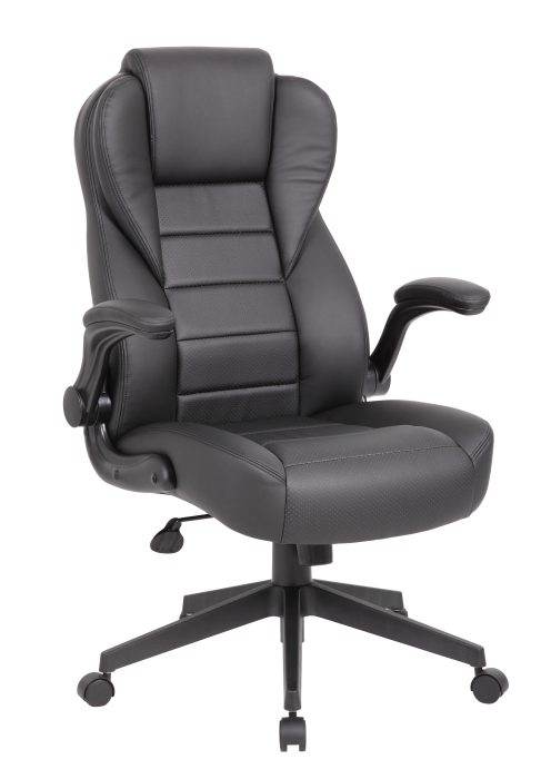 Boss Executive High-Back CaressoftPlus Flip-Arm Chair — office furniture at Total Office Furniture