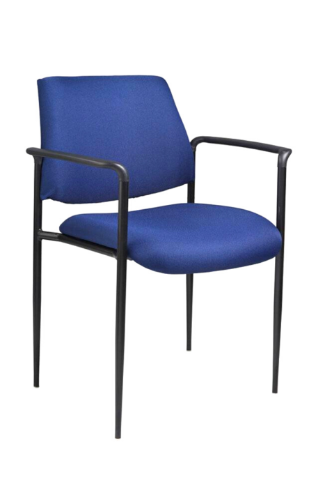 Square Back Diamond Stacking Chair with Arms (B9503-BU)