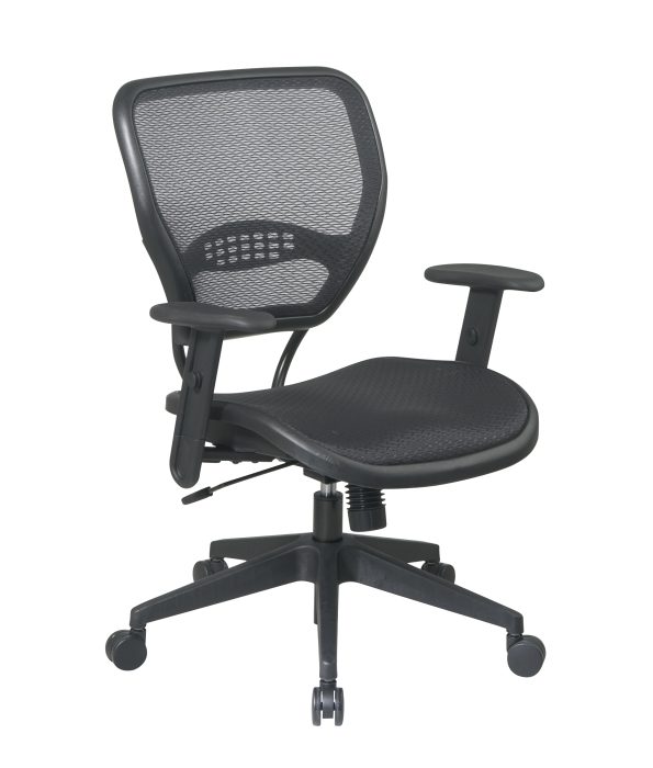 Black AirGrid Seat and Back Deluxe Task Chair — office furniture at Total Office Furniture