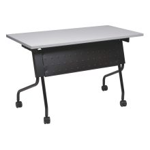 4' Black Frame Training Table with Grey Top — office furniture at Total Office Furniture