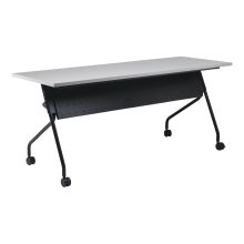 6' Black Frame Training Table with Grey Top — office furniture at Total Office Furniture