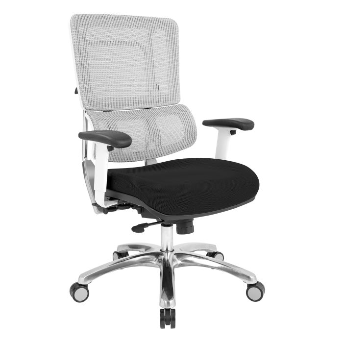 White Vertical Mesh Chair — office furniture at Total Office Furniture