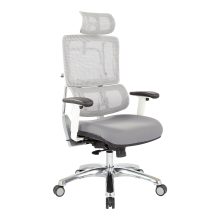 Breathable White Vertical Mesh Chair with Headrest — office furniture at Total Office Furniture