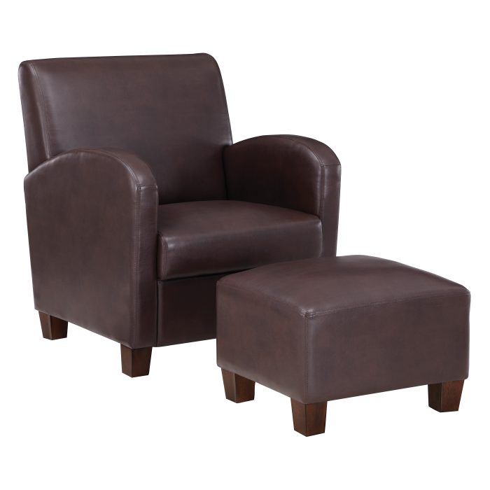 Aiden Faux Leather Chair & Ottoman — office furniture at Total Office Furniture