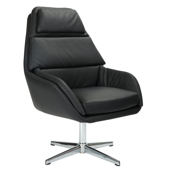 Black Faux Leather Chair — office furniture at Total Office Furniture