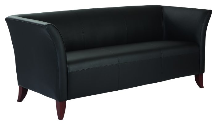 Black Faux Leather Sofa — office furniture at Total Office Furniture