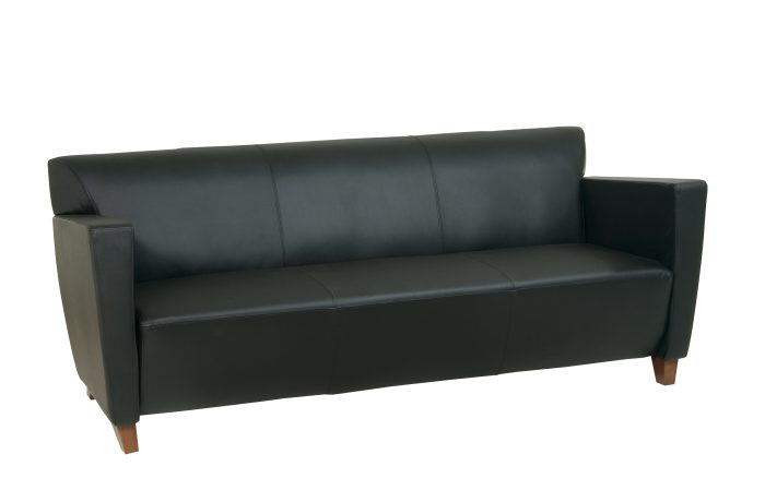 Black Bonded Leather Sofa — office furniture at Total Office Furniture