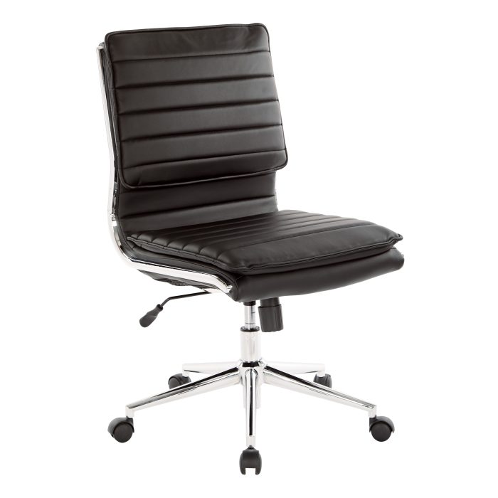 Armless Mid Back Manager's Faux Leather Chair — office furniture at Total Office Furniture