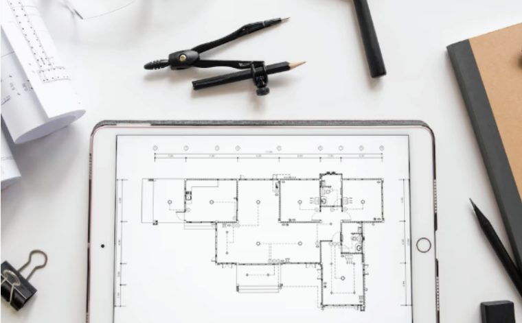 CAD office floor plan with dimensions — Total Office Furniture