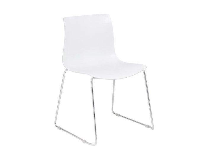 White Guest Chair With Chrome Frame (set of 4) — office furniture at Total Office Furniture