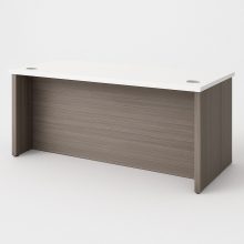 CL-101 Desk — White & Driftwood (CL Collection, CL series desk furniture) — Total Office Furniture