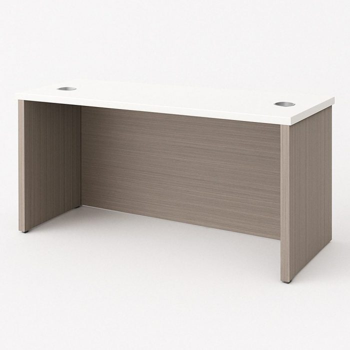 CL-105 Credenza — White & Driftwood (CL Collection, CL series desk furniture) — Total Office Furniture