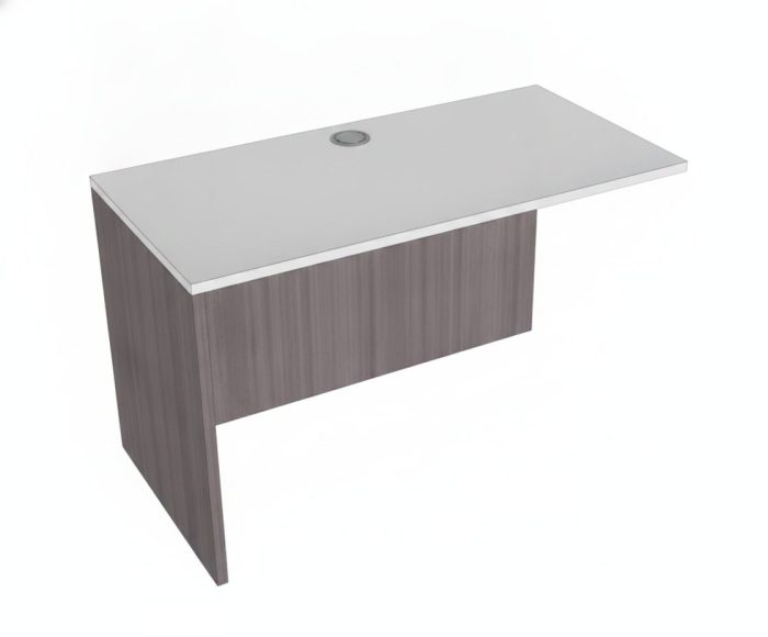 CL-106 Return — White & Driftwood (CL Collection, CL series desk furniture) — Total Office Furniture