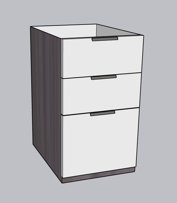 CL-110 BBF Pedestal — White & Driftwood (CL Collection, CL series desk furniture) — Total Office Furniture
