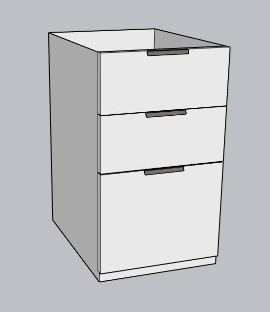 CL-110-WW BBF Pedestal (Special) — White (CL Collection, CL series desk furniture) — Total Office Furniture