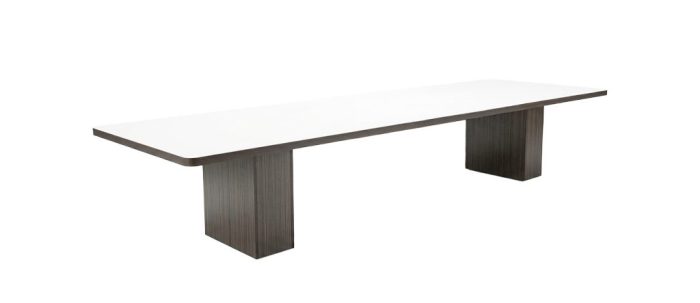 CL-119 Rectangular Conference Table — White & Driftwood (CL Collection, CL series desk furniture) — Total Office Furniture