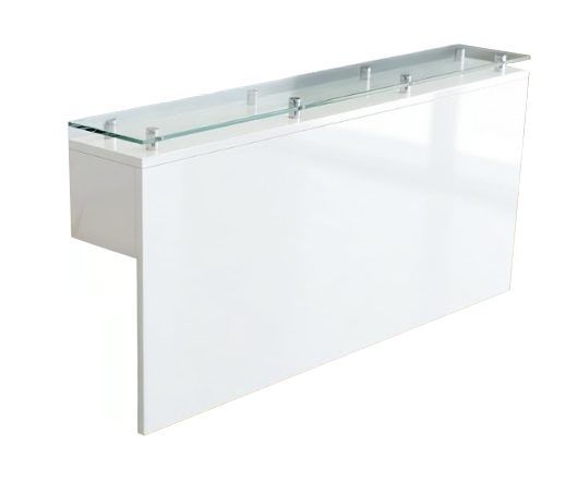CL-180 Reception Riser — White & Driftwood (CL Collection, CL series desk furniture) — Total Office Furniture