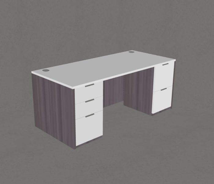 CL-FRONT-DESK-WITH-2-PED Front Desk with 2 Pedestals (CL Collection, CL series desk furniture) — Total Office Furniture