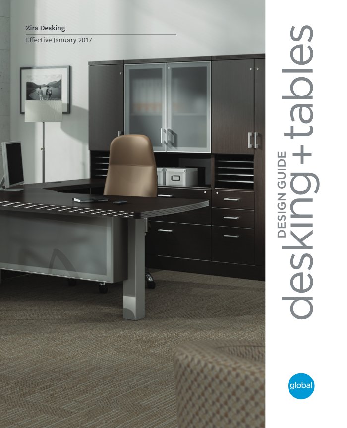 Zira Desking Design Guide brochure cover