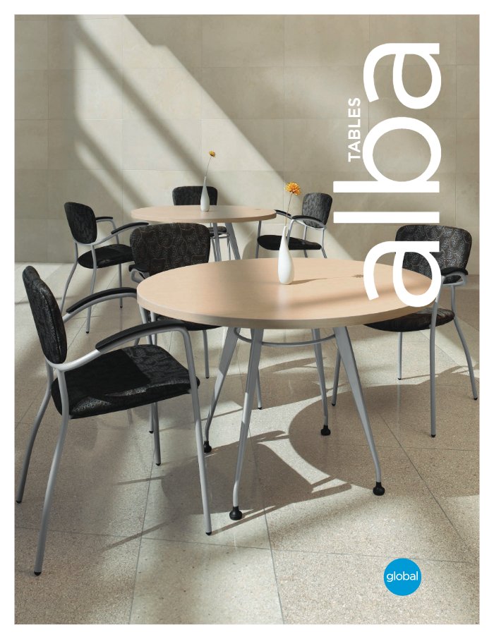 Alba Tables brochure cover